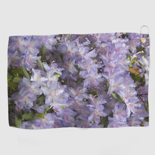 Levendige Paarse Rhododendrons Floral Golfhanddoek (Horizontaal)