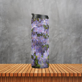 Levendige Paarse Rhododendrons Floral Thermosbeker