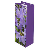 Levendige Paarse Rhododendrons Floral Wijn Cadeautas (Voorkant Gekanteld)