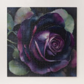 Levendige Paarse Roos schilderij Legpuzzel (Horizontaal)