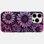 Levendige Paarse Roze Daisy Bloemen Illustratie Case-Mate iPhone Case (Achterkant (horizontaal))