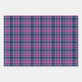 Levendige Paarse, roze en blauwe plaid Inpakpapier Vel (Voorkant 3)