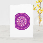 Levendige paarse & roze mandala blanco kaart (Gele Bloem)