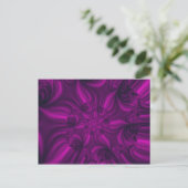 Levendige paarse spiraalfractal. briefkaart (Staand voorkant)