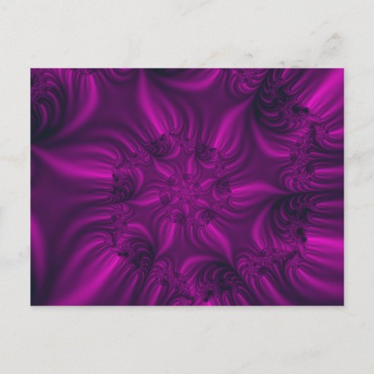 Levendige paarse spiraalfractal. briefkaart (Voorkant)