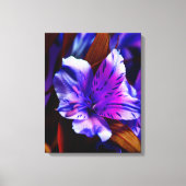 Levendige Paarse Tiger Lily Art Wrapped Canvas (Voorkant)