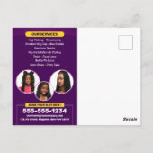 Levendige Paarse vlechten & pruiken haar vlechten Briefkaart (Achterkant)