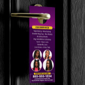 Levendige Paarse vlechten & pruiken haar vlechten  Deurhanger