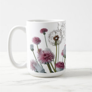 Levendige paarse witte vlinder klassieke mok 15 oz
