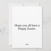 Levendige paasmand met decoratieve eieren feestdagenkaart (Achterkant)