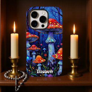 levendige paddenstoelenbossen iPhone 16 pro hoesje