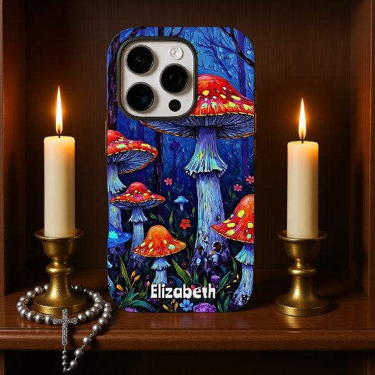 levendige paddenstoelenbossen Case-Mate iPhone case