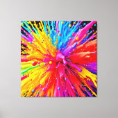 Levendige Paint Burst-energie Canvas Afdruk (Voorkant)