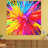 Levendige Paint Burst-energie Canvas Afdruk (Insitu (Woonkamer))