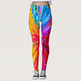 Levendige Paint Burst-energie Leggings