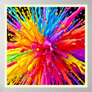 Levendige Paint Burst-energie Poster