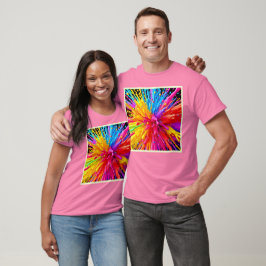 Levendige Paint Burst-energie T-shirt