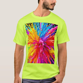 Levendige Paint Burst-energie T-shirt