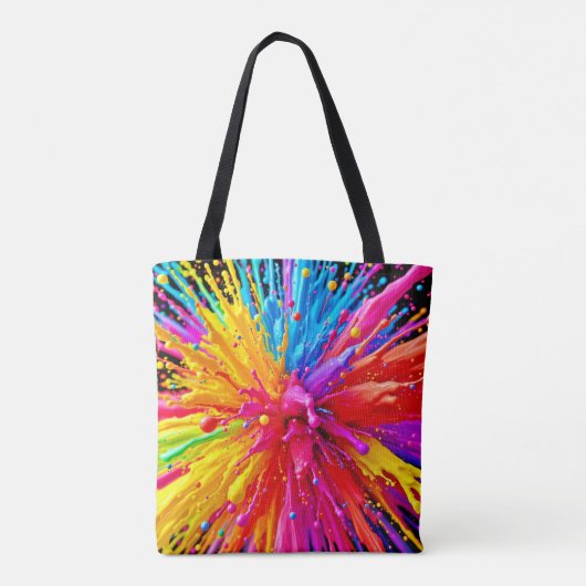 Levendige Paint Burst-energie Tote Bag (Achterkant)