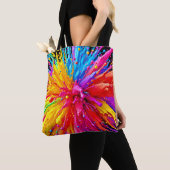 Levendige Paint Burst-energie Tote Bag (Dichtbij)