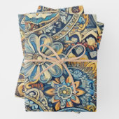 Levendige Paisley Whirl Inpakpapier Vel (In situ)