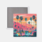 Levendige Palm Springs Sunset Magnets Magneet (Voorkant / Achterkant)
