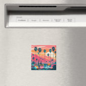 Levendige Palm Springs Sunset Magnets Magneet (Insitu (Vaatwasser))