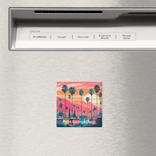 Levendige Palm Springs Sunset Magnets Magneet (Insitu (Vaatwasser))
