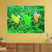 Levendige Palmbladeren Canvas Afdruk (Insitu (Woonkamer))