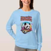 Levendige panda: prachtige kleuren in natuurlijke  t-shirt (Voorkant)