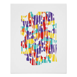 Levendige panelen: de race geometrie uitvoeren perfect poster