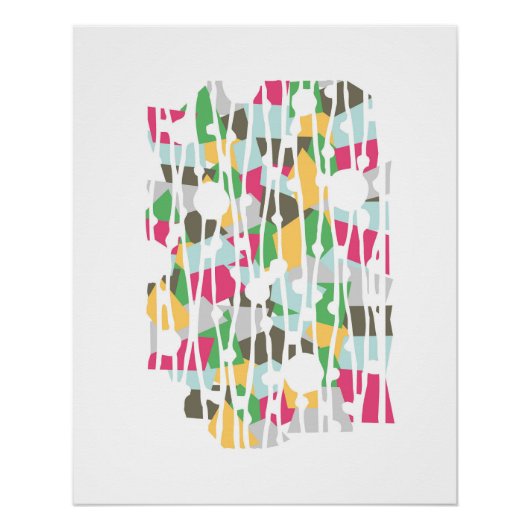 Levendige panelen: Duck in Resilence Geometrie Perfect Poster (Voorkant)