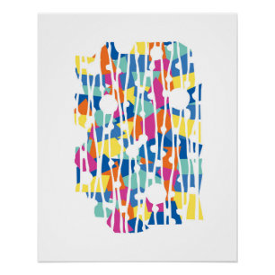 Levendige panelen: Opheffen Ballons Geometrie Perfect Poster