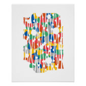 Levendige panelen: Playtime Blocks Geometrie Perfect Poster (Voorkant)