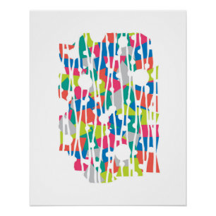 Levendige panelen: Polo Safari Geometrie Perfect Poster