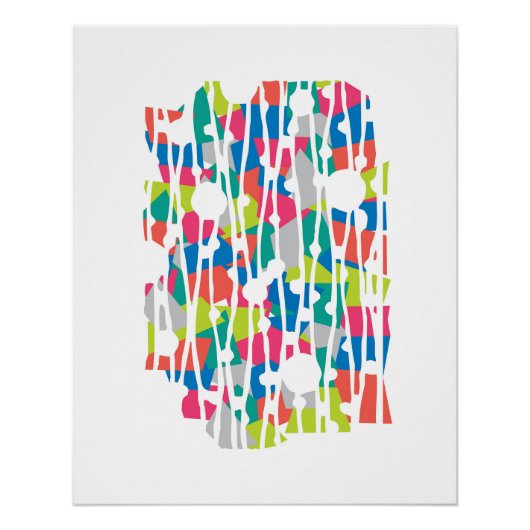 Levendige panelen: Polo Safari Geometrie Perfect Poster (Voorkant)