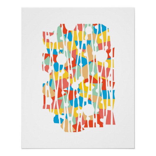 Levendige panelen: Sunshiny Days Geometrie Perfect Poster (Voorkant)