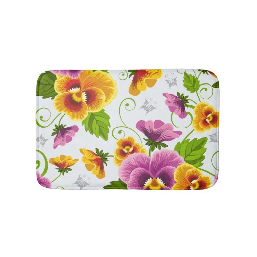 Levendige pannenkoeken bloemen badmat (Voorkant)