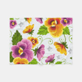 Levendige pannenkoeken bloemen fleece deken (Voorkant (Horizontaal))