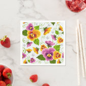 Levendige pannenkoeken bloemen servet (Insitu)