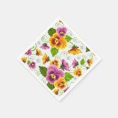 Levendige pannenkoeken bloemen servet (Hoek)