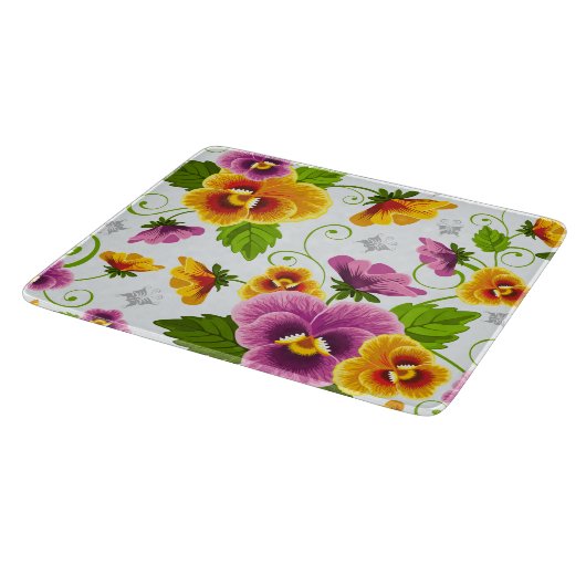 Levendige pannenkoeken bloemen snijplank (Hoek)