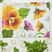 Levendige pannenkoeken bloemen theedoek (Gevouwen)