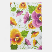 Levendige pannenkoeken bloemen theedoek (Verticaal)