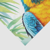 Levendige papegaai met gedetailleerde veren tissuepapier (Detail)
