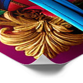 Levendige papegaai neergestreken op een tak poster (Hoek)