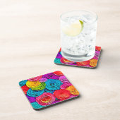 Levendige papieren Rozen Bier Onderzetter (Rechterzijde)