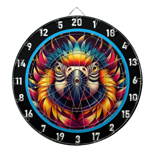 Levendige Parrot Dartboard voor Fun Spaces Dartbord (Voorkant)