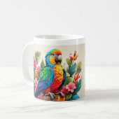Levendige Parrot Design Cup Koffiemok (Voorkant links)