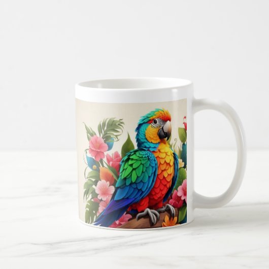 Levendige Parrot Design Cup Koffiemok (Rechts)